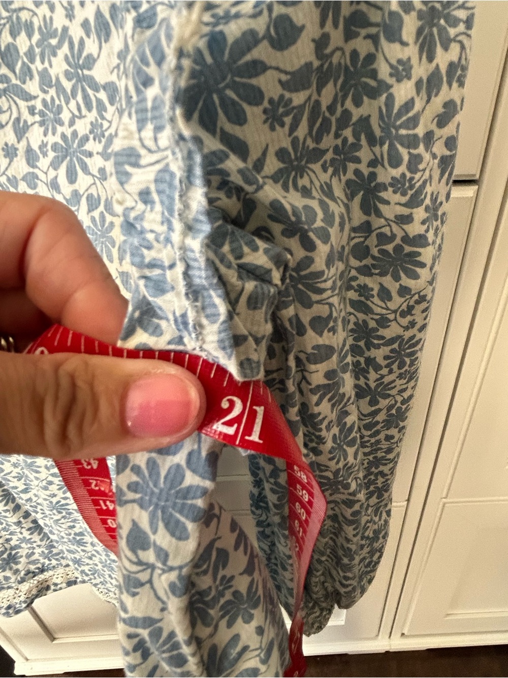 J.Crew Blue & White Floral Ruffle Blouse — Small - Picture 11 of 12